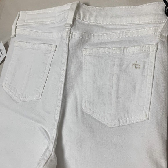 rag & bone bright white crop flare 26 - Picture 5 of 9